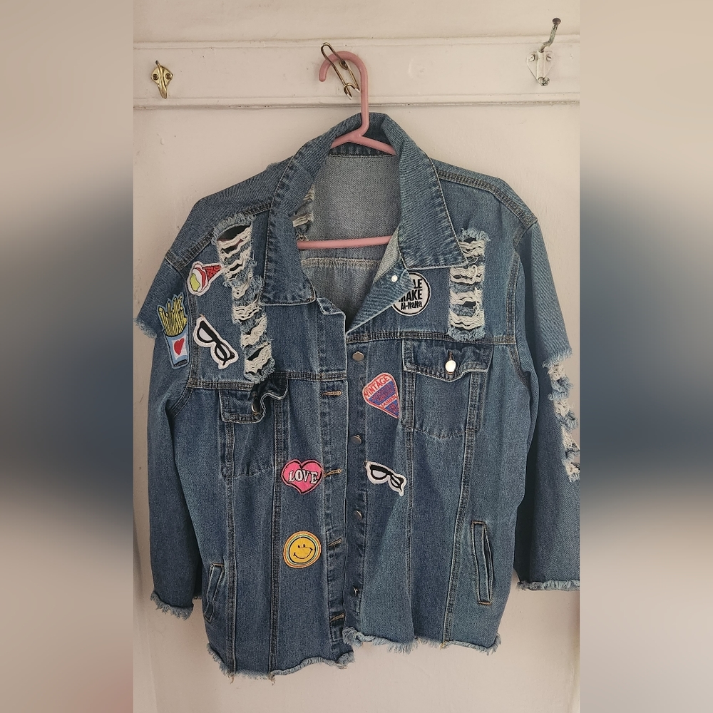 Denim patch jacket